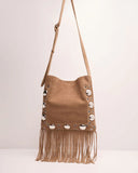 Outlaw Muse Fringe Faux Suede Crossbody Bag
