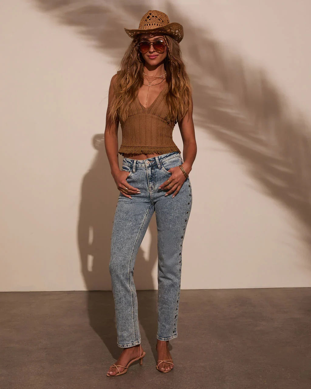 Sun Kisser Knit Tassel Top