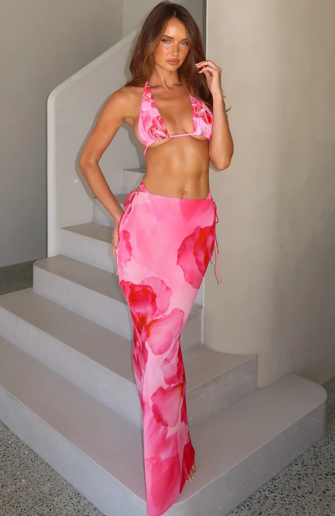 Luminous Maxi Skirt Sugar Rose