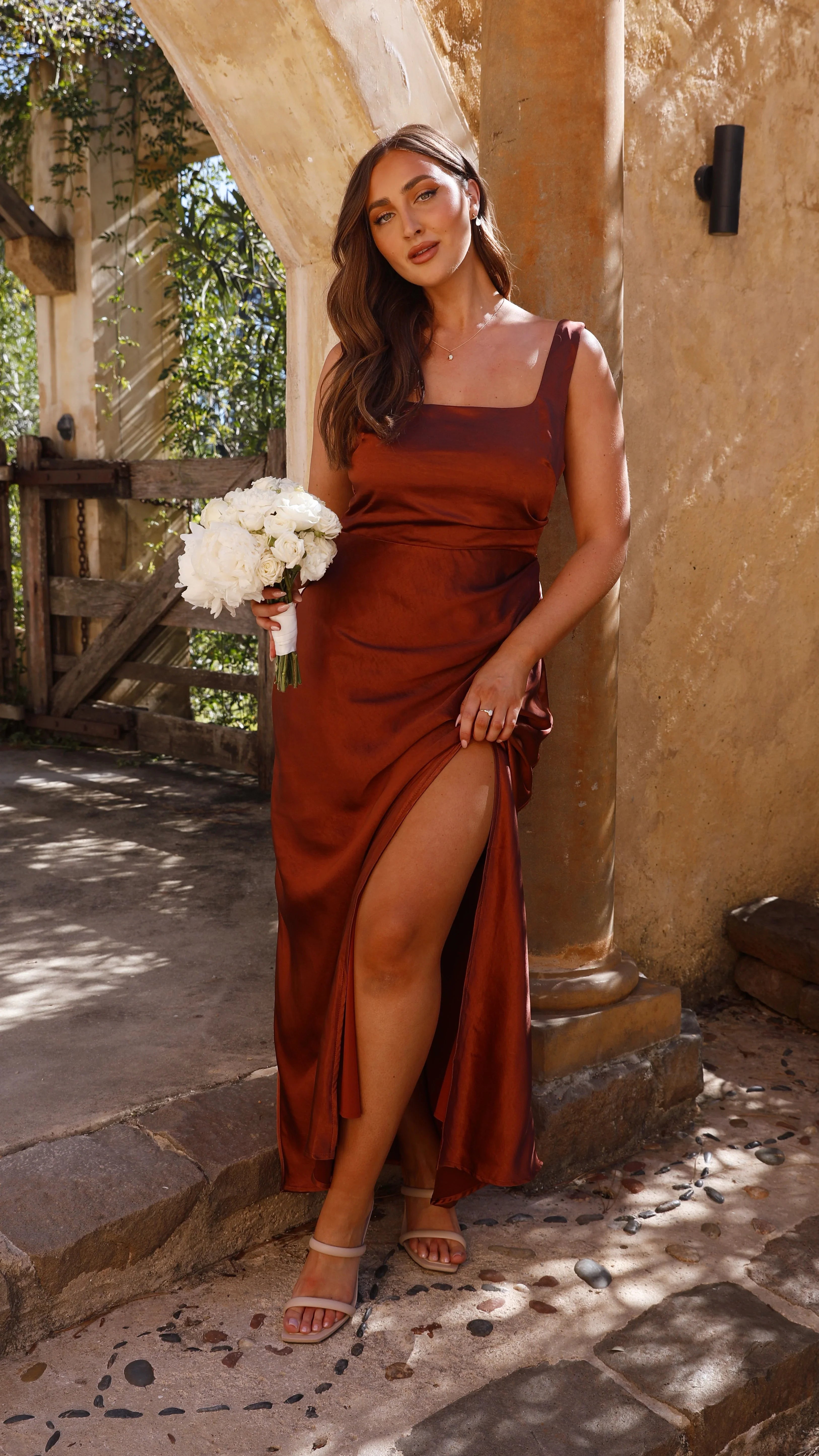 Alaria Maxi Dress Rust