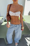 Day At A Time Low Rise Wide Leg Jeans Mid Blue