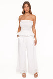 Eliska Frill Hem Pant White