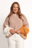 Koda Pattern Knit Sweater Beige Multi