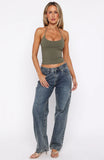 Timing Is Right Halter Top Olive