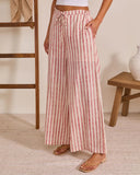 Arinah Striped Wide Leg Drawstring Pant