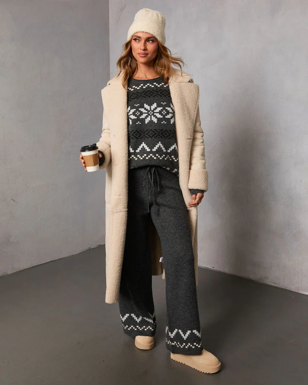 Sleighbell Snow Fair Isle Knit Pant