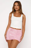 Double Digits Mini Skirt Baby Pink