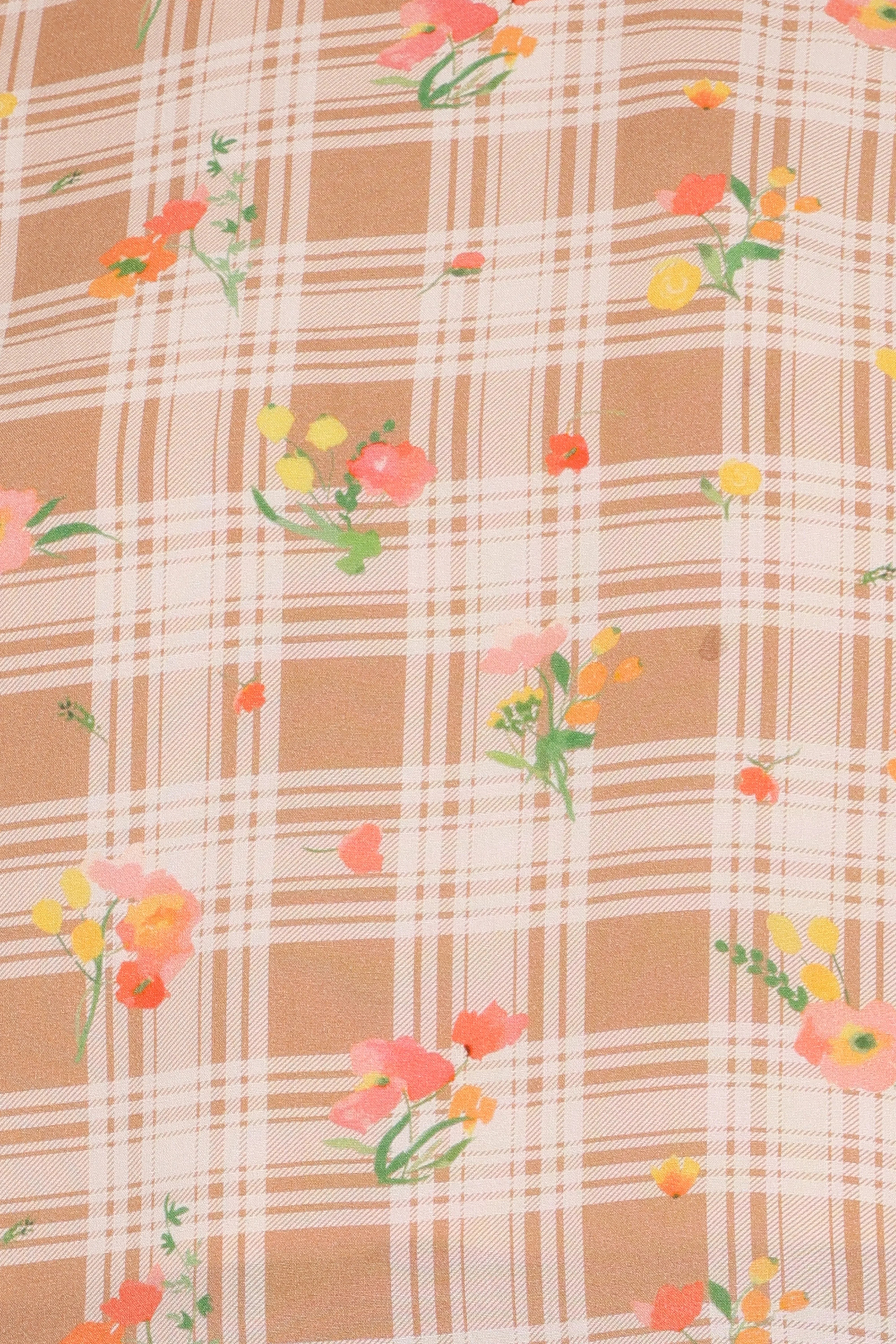 Michelle Short Set Yellow Floral Gingham