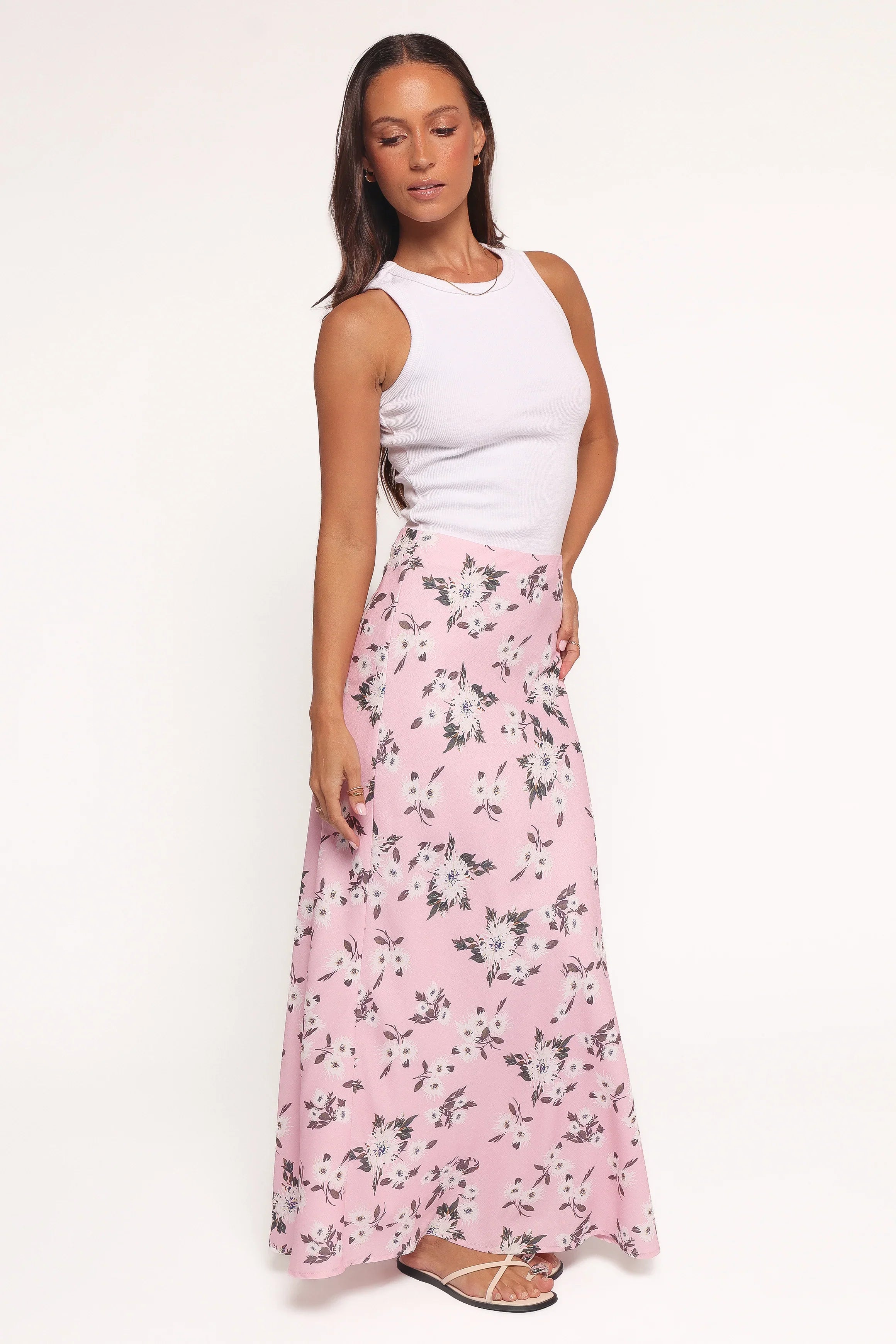 Evie Maxi Skirt Pink Floral