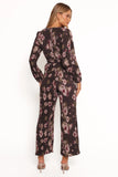 Solange Plisse Jumpsuit Steel Grey Floral