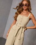 Suelie Waist Tie Jumpsuit