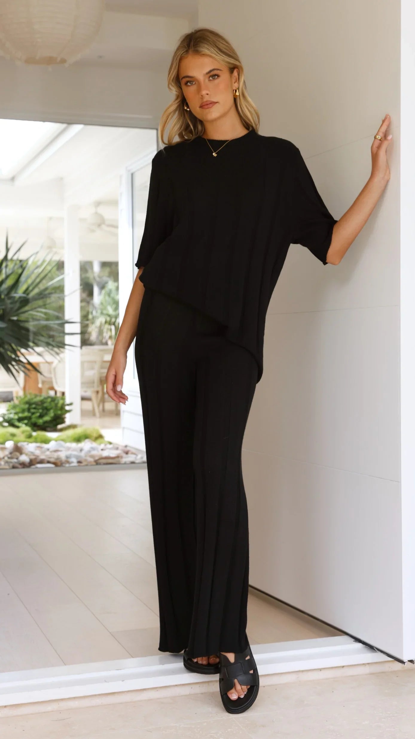 Bayu Knit Pants Black