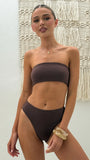 Tera Bandeau Crop Chocolate