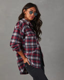 Petaluma Cotton Blend Plaid Button Down Top TEST Copy