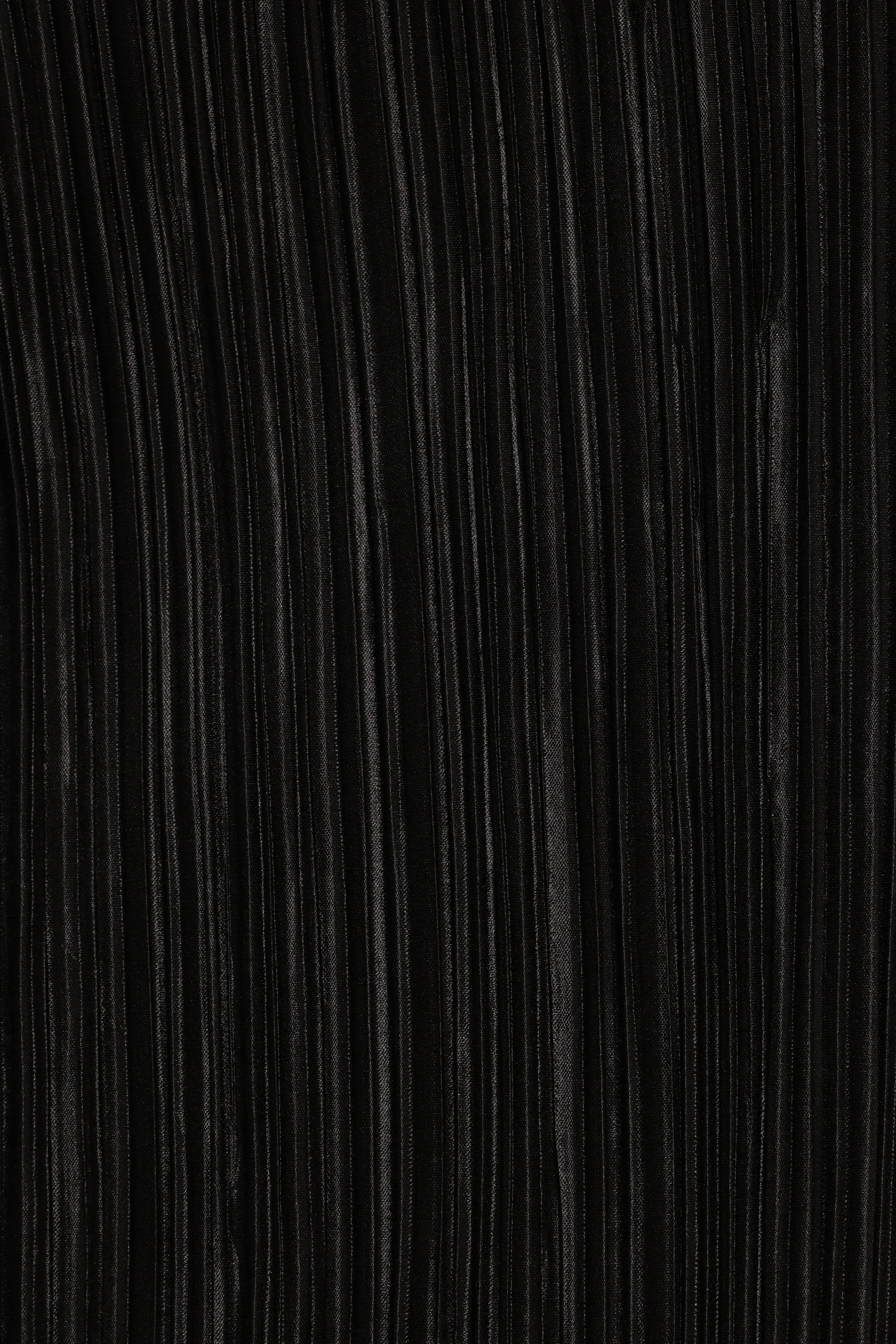 Melody Plisse Halter Maxi Dress Black