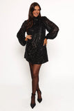 Springfield Mini Dress Black Gold