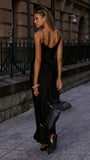 Harper Thin Strap Maxi Dress Black