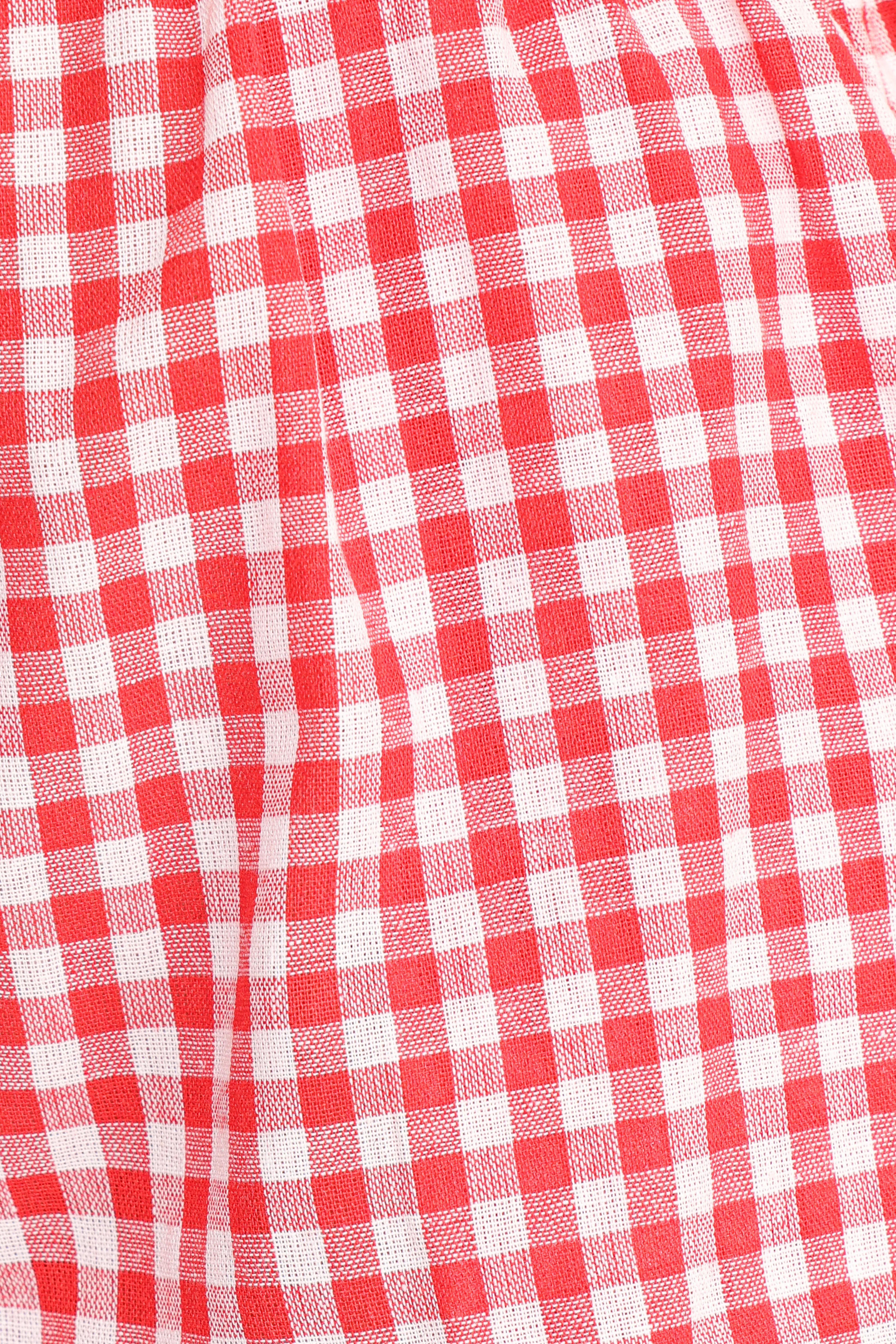 Daphne Short Set Yellow Red Gingham
