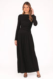 Shirley Long Sleeve Maxi Dress Black