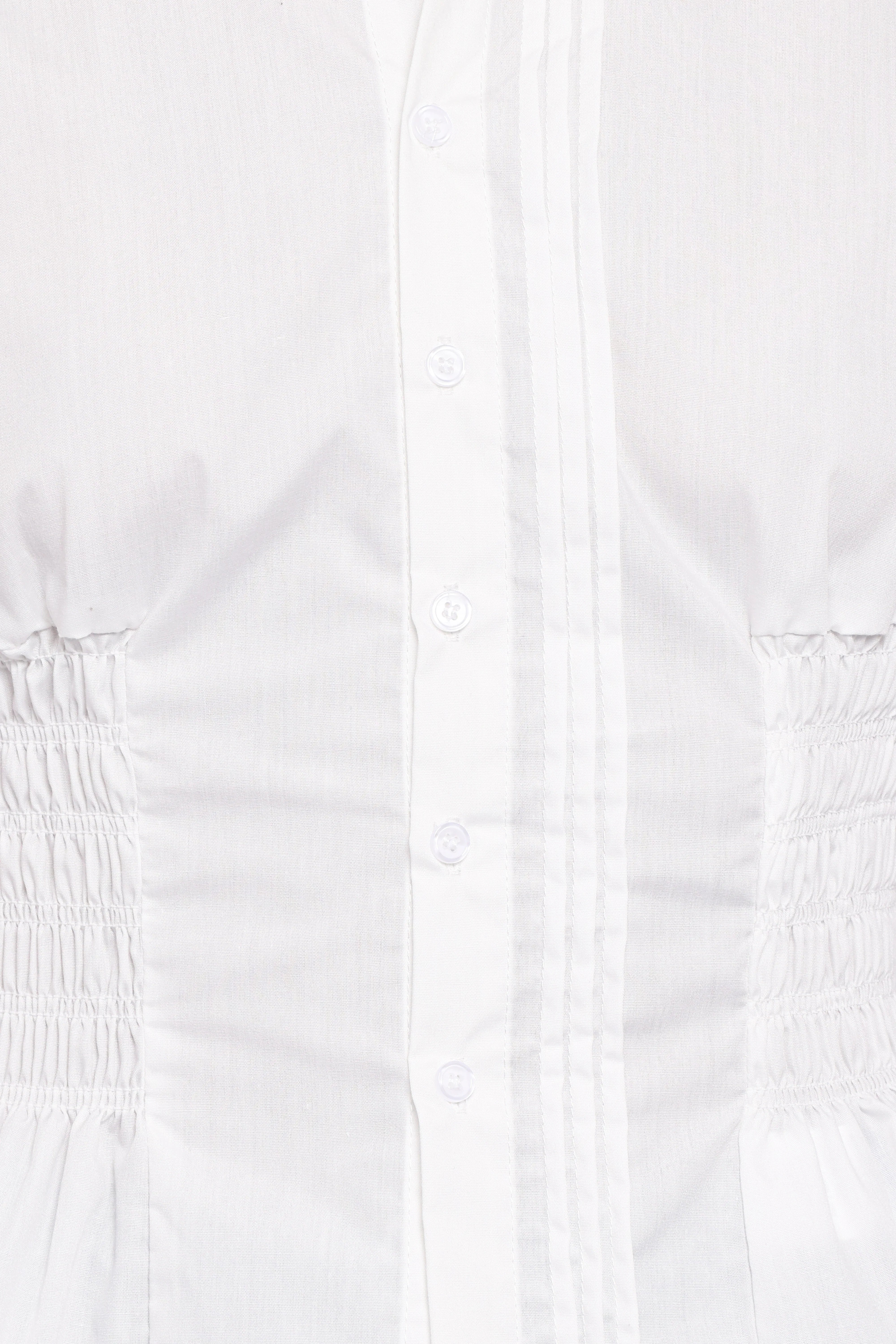 Ione Peplum Shirt White