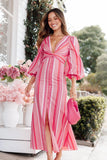 Senorita Long Sleeve Dress Pink Stripe