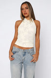 Are You Coming Back Halter Top Cream