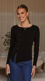 Addison Long Sleeve Top Black