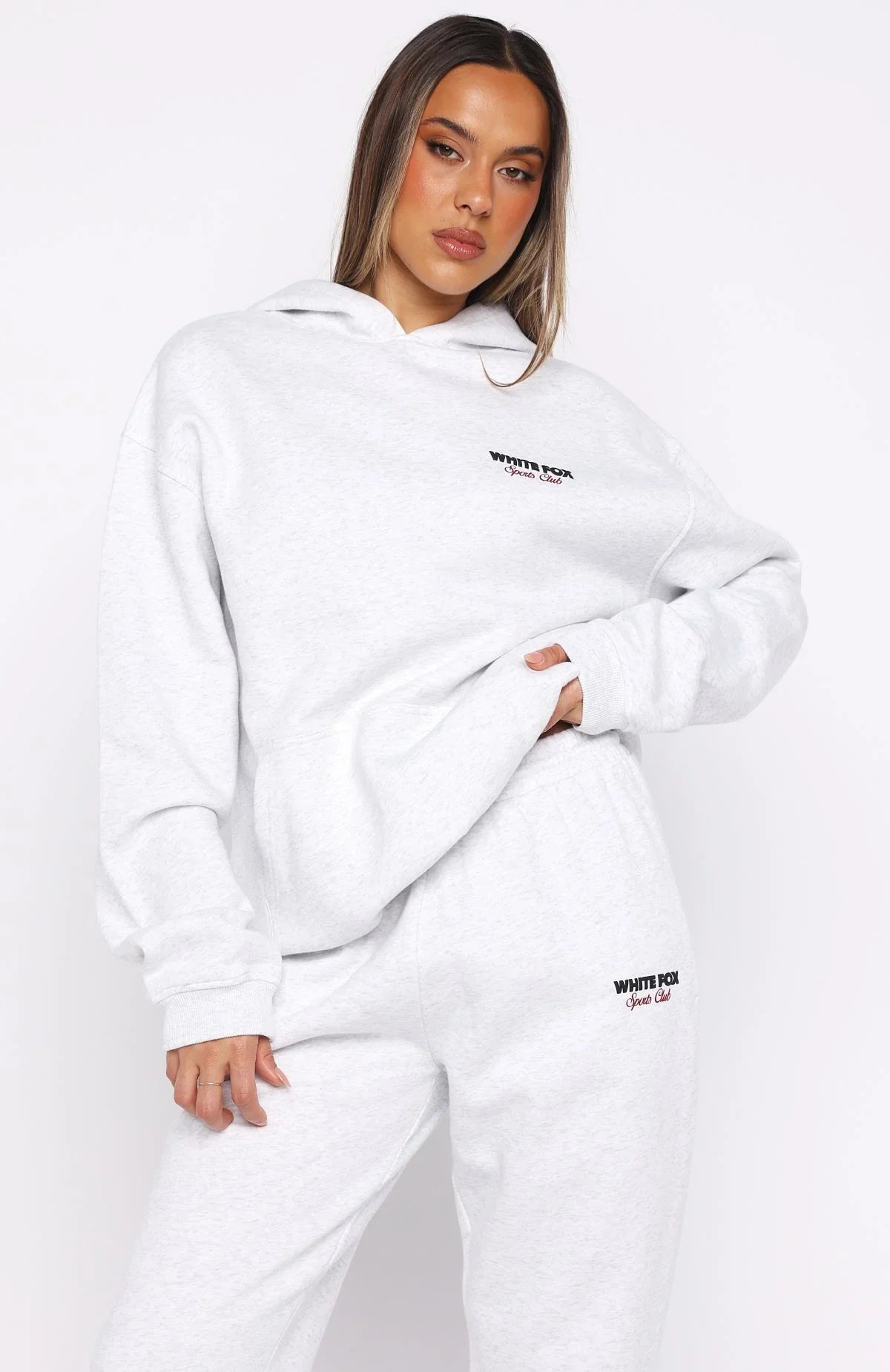 Club 14 Izzy Oversized Hoodie Grey Marle