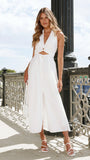 Wesley Halter Neck Maxi Dress White