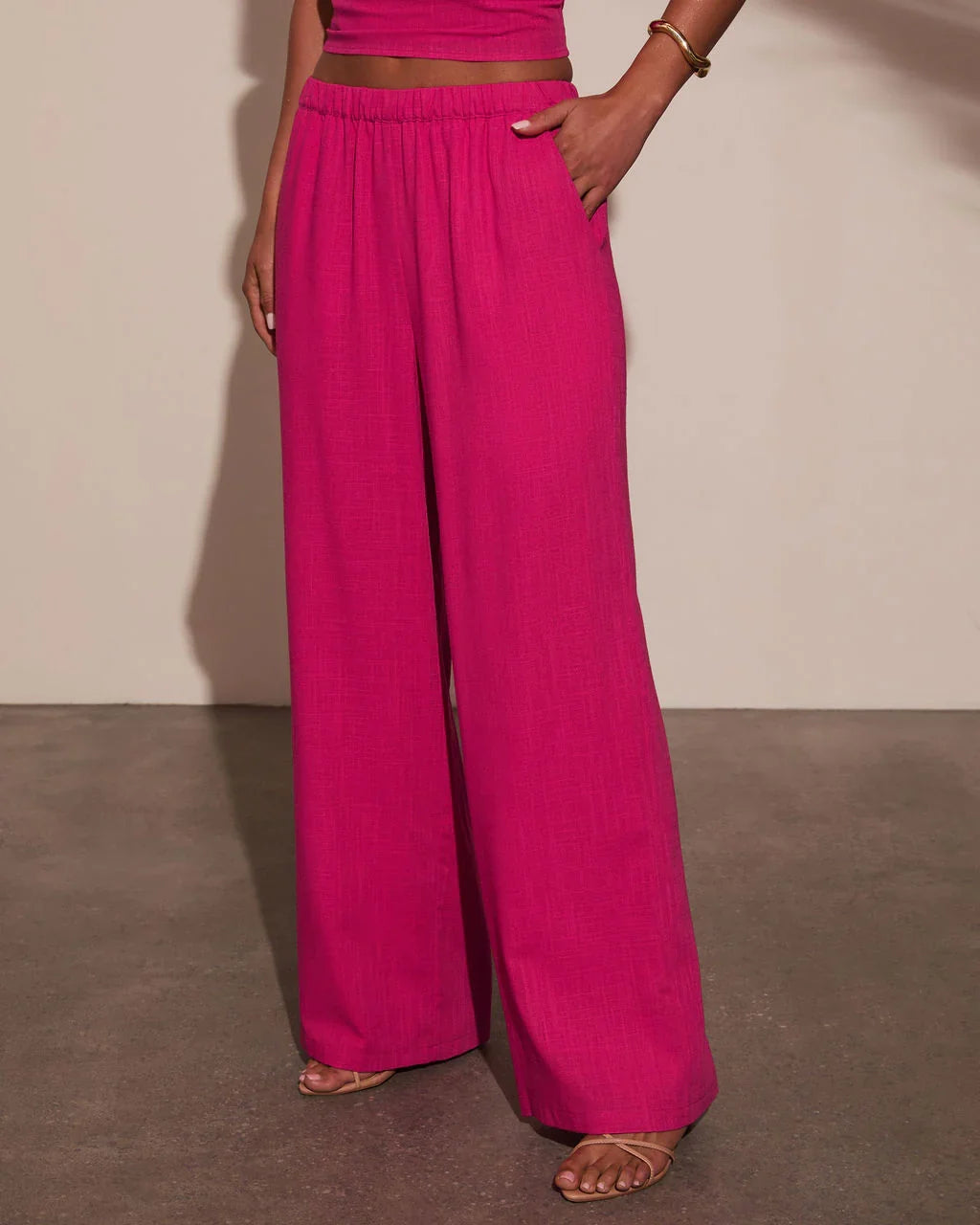 Onyx Linen Wide Leg Pants