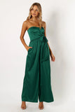 Tanya Strapless Jumpsuit Emerald
