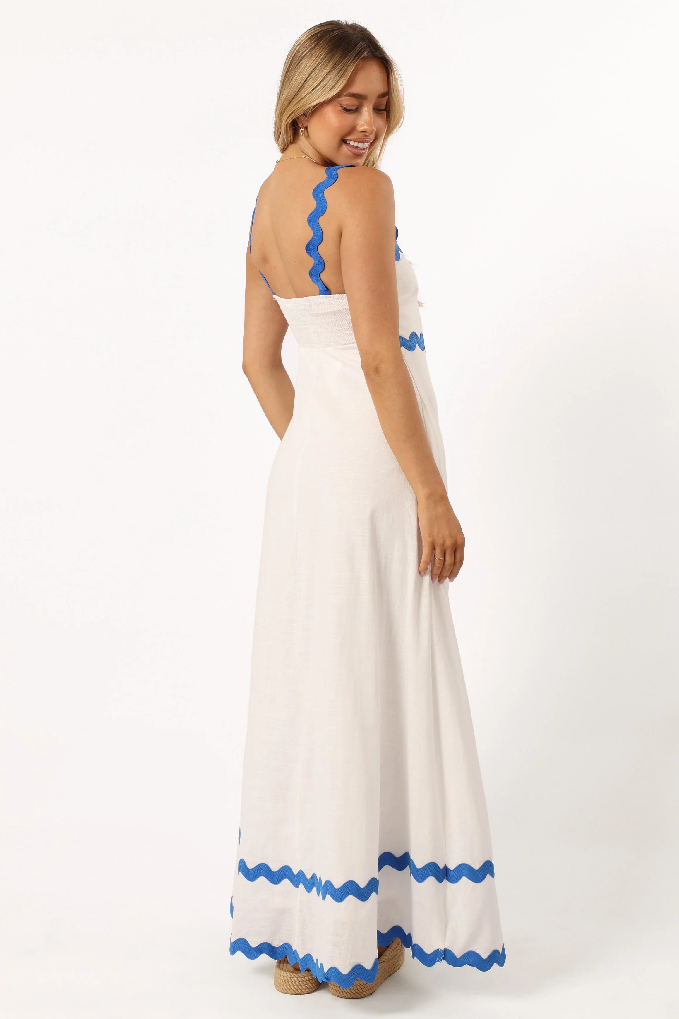 Nancy Maxi Dress Blue White