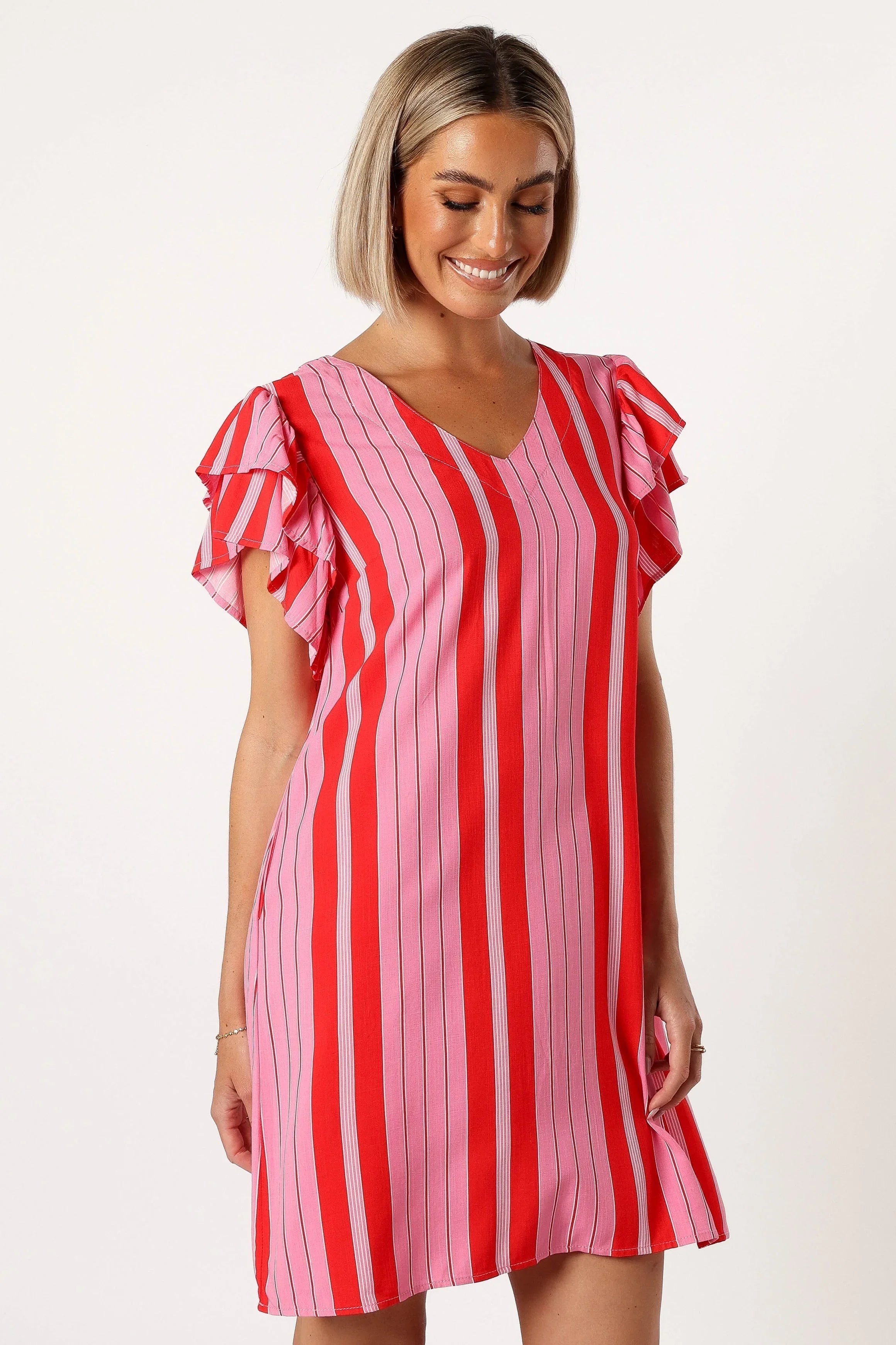 Amara Mini Dress Pink Stripe