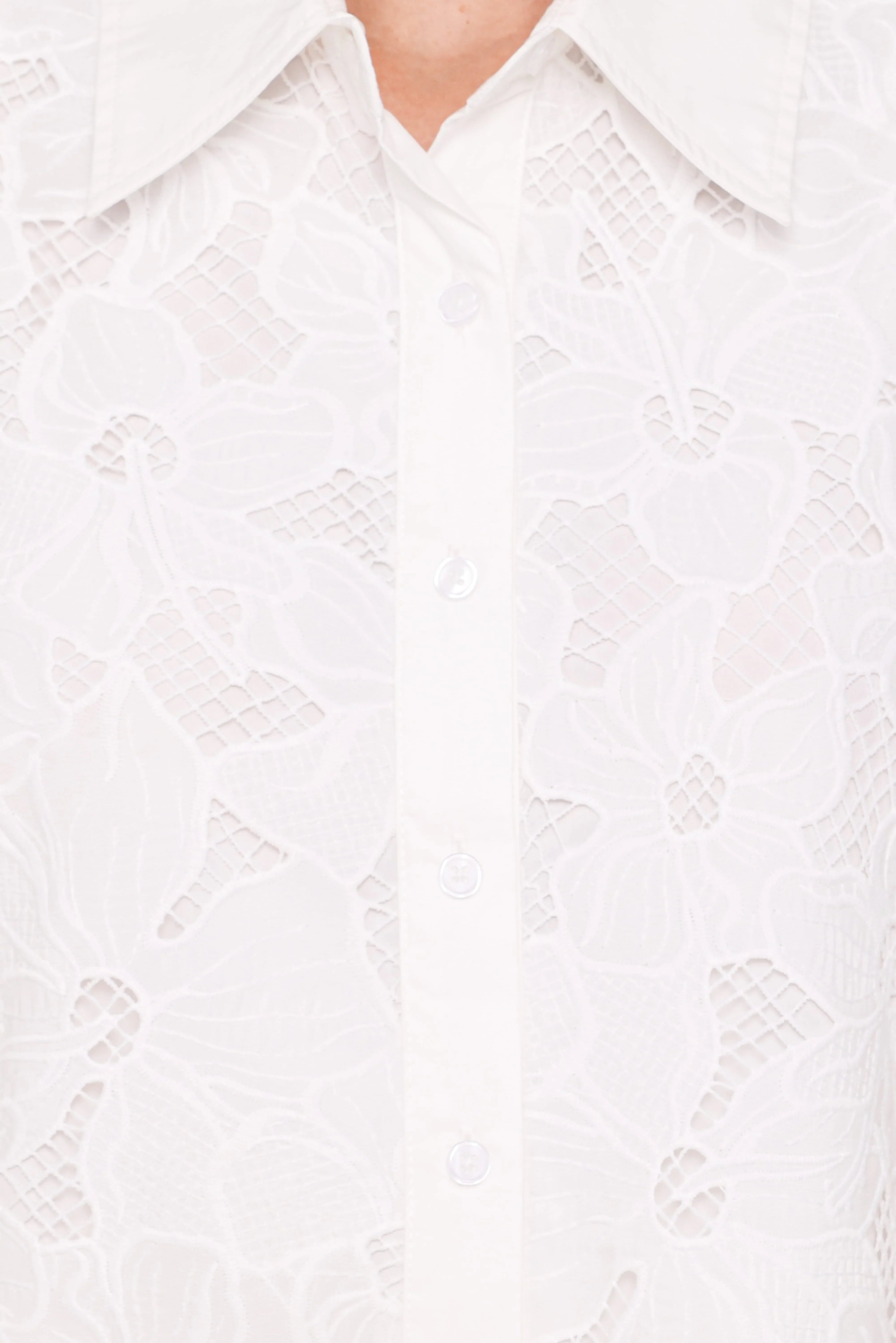Fidelma Cropped Shirt White