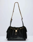 Borgia Quilted Crossbody Bucket Bag