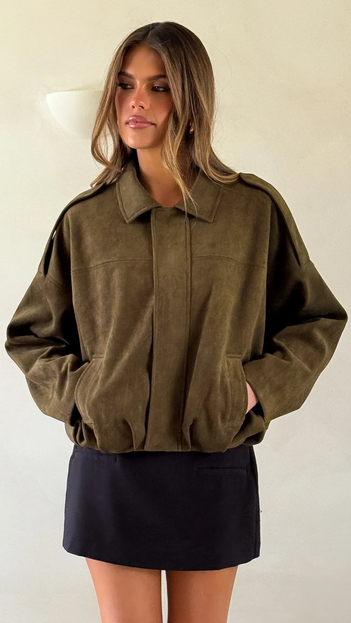 Leela Bomber Jacket Khaki