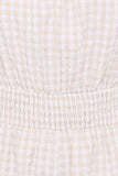 Felicity Romper Beige Gingham