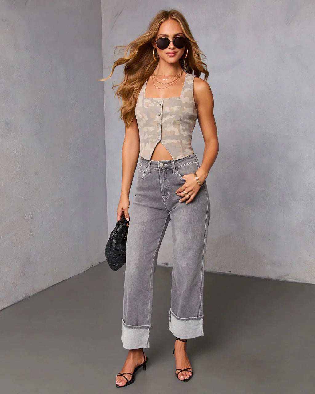 Gisselle Camo Vest Top