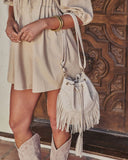 Viral Daydream Fringe Bucket Crossbody Bag