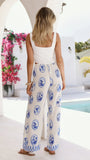 Addie Pants Blue Stamps