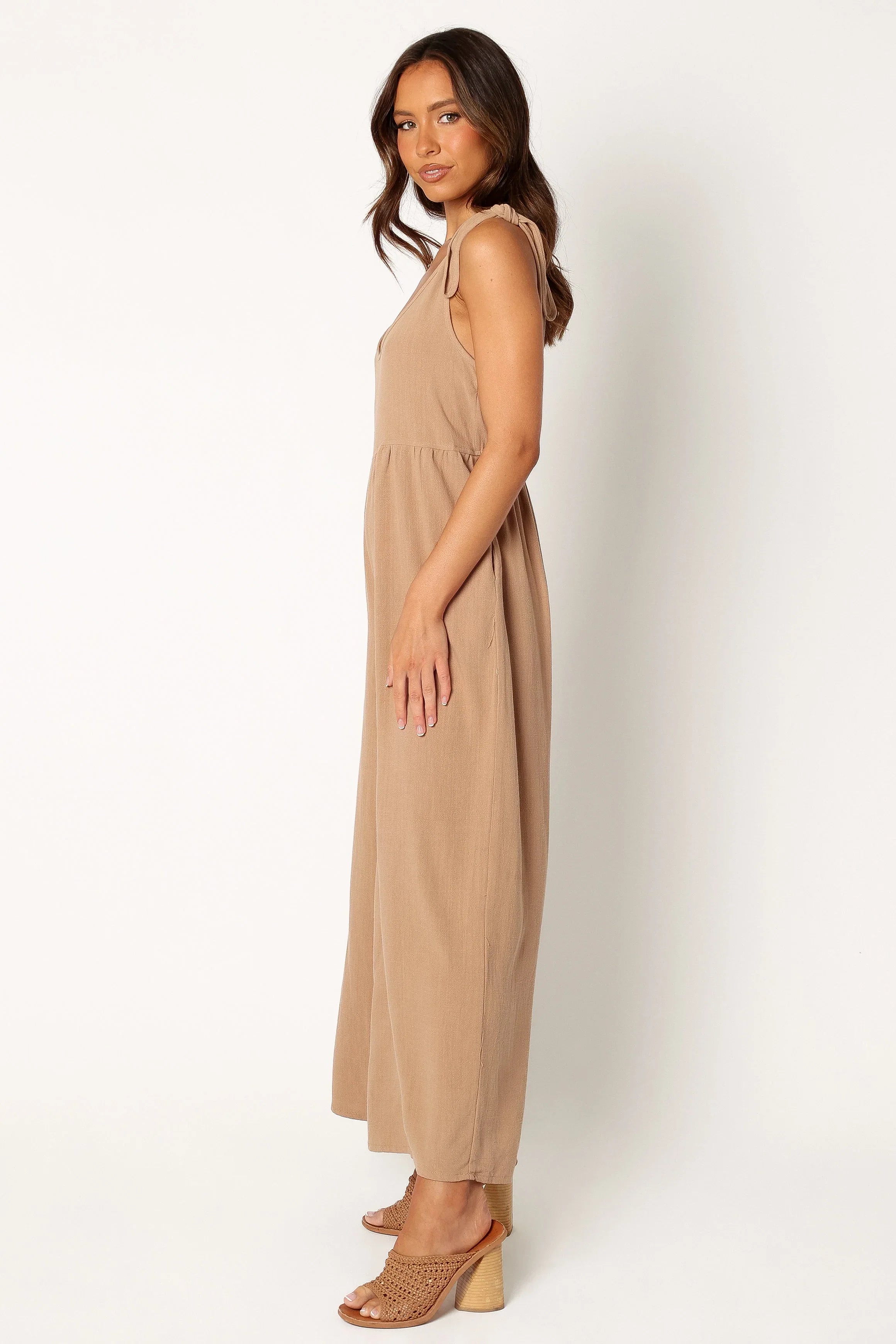 Ayla Linen Jumpsuit Mocha