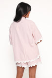 Wilson Short Set Peach Stripe White
