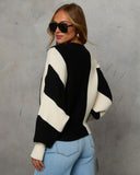 Sweet Warmth Colorblock Mockneck Sweater