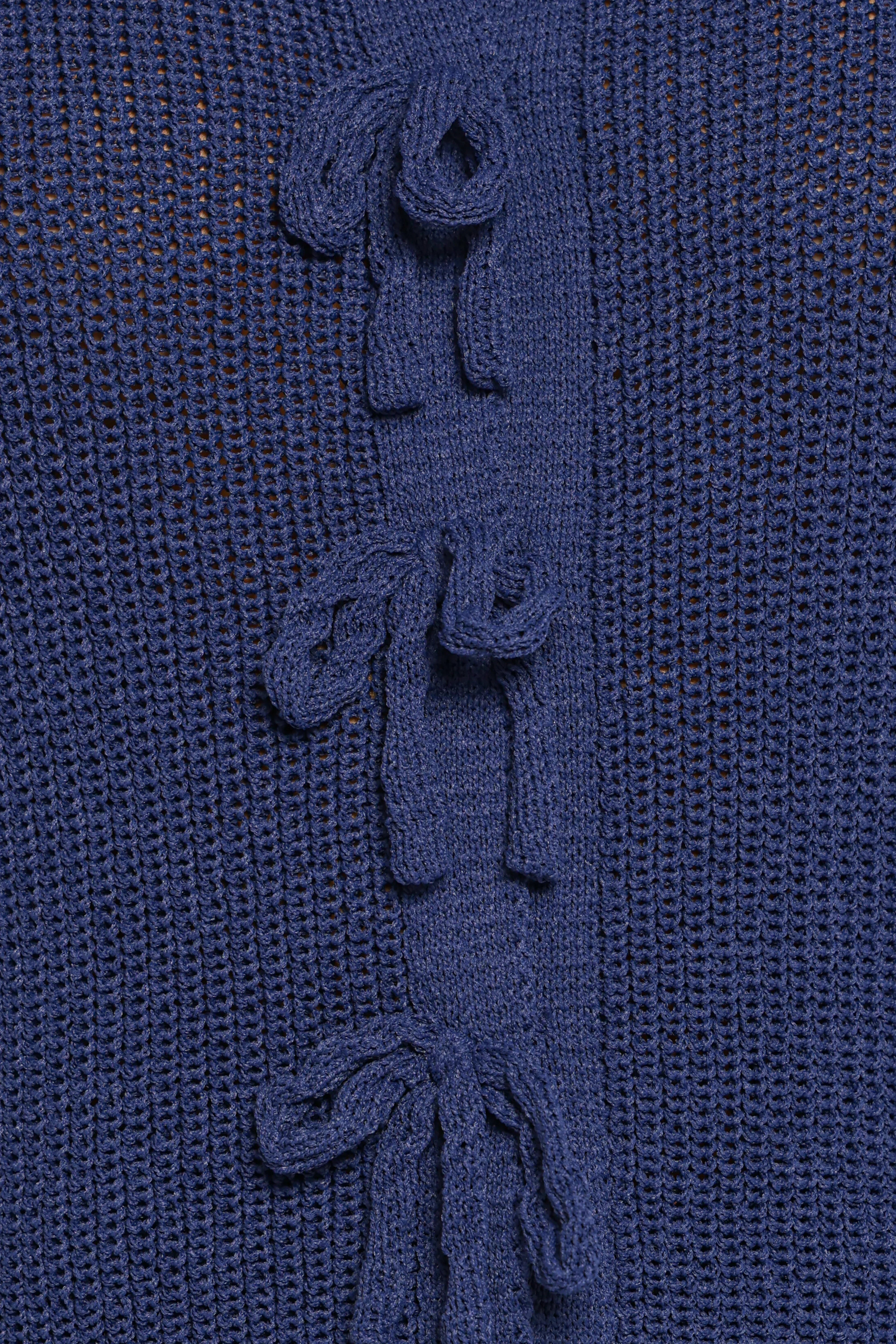 Gemma Short Sleeve Bow Cardigan Navy