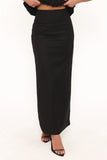 Ursa Fitted Column Skirt Black
