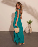 Cant Hurry Love Off The Shoulder Maxi Dress