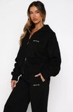 Test Drive Boxy Zip Front Hoodie Black