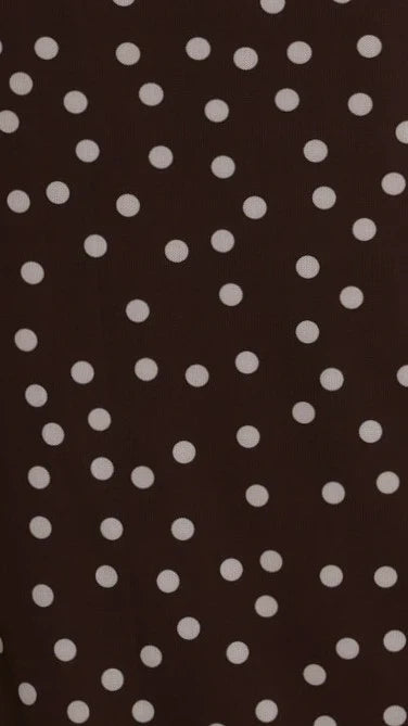 Leighton Top Chocolate White Polka Dot