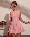 Sunwashed Days Gingham Print Mini Dress