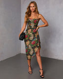 Charmed Guest Wrap Midi Dress